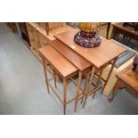 Teak nest of three tables