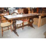 5076 Oak refectory table