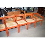 Nine Carimate chairs designed by Vico Magistretti