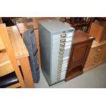 Metal bisley multi drawer filing cabinet