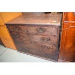 Mahogany chest of two over three drawers