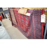 (12) 3x3.5m red Bokhara carpet