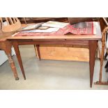 Teak draw leaf dining table