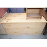 Pine finished blanket box