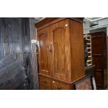 Victorian mahogany linen press