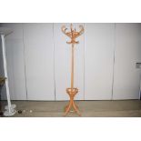 Bentwood beech coat rack