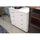 Cream painted chest of three drawer