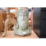 Reconstituted stone figure of a Greek philosopher