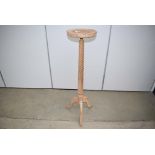 Pine barleytwist tripod plant stand