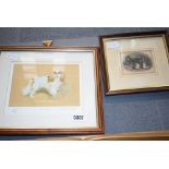 Two prints of King Charles Spaniels