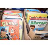 2 boxes containing Beano annuals