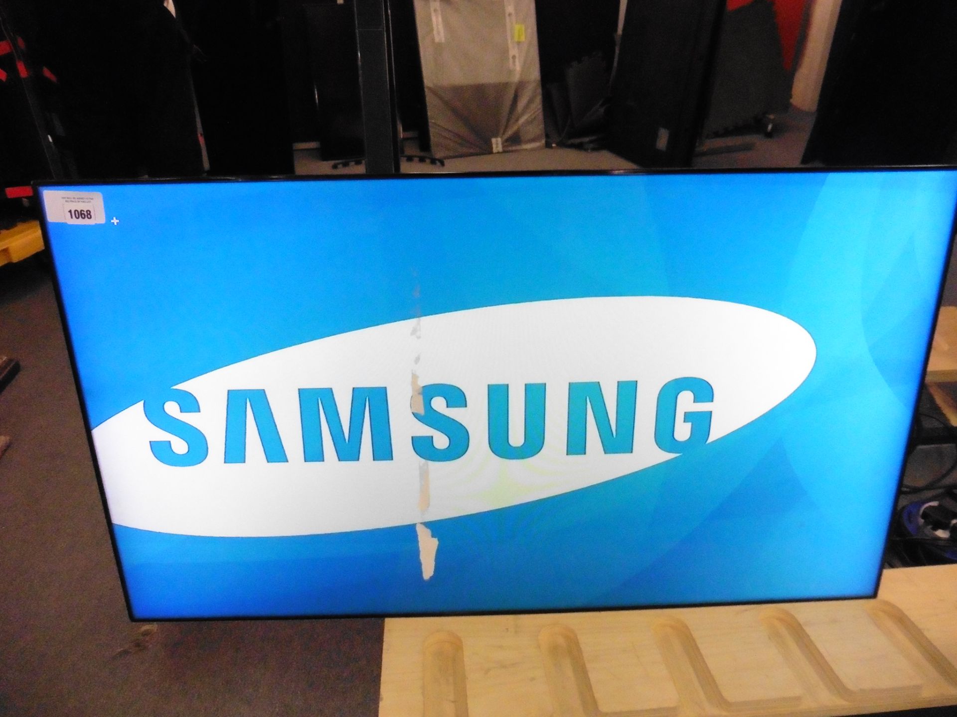 Samsung model UE46C colour display screen with remote and tape on screen(manufactured 2013)