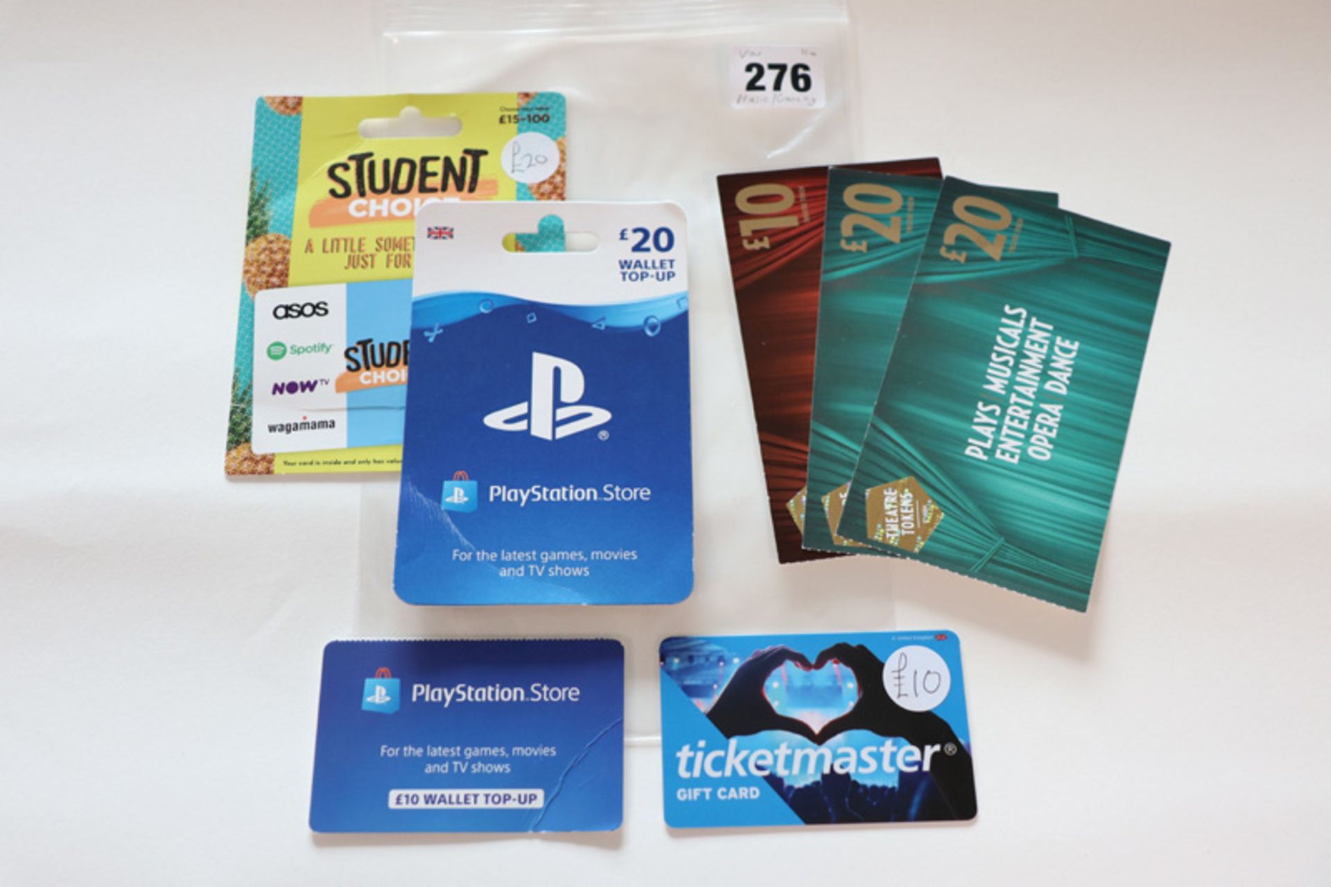 Various : Theatre & Gaming (x5) - Total face value £110