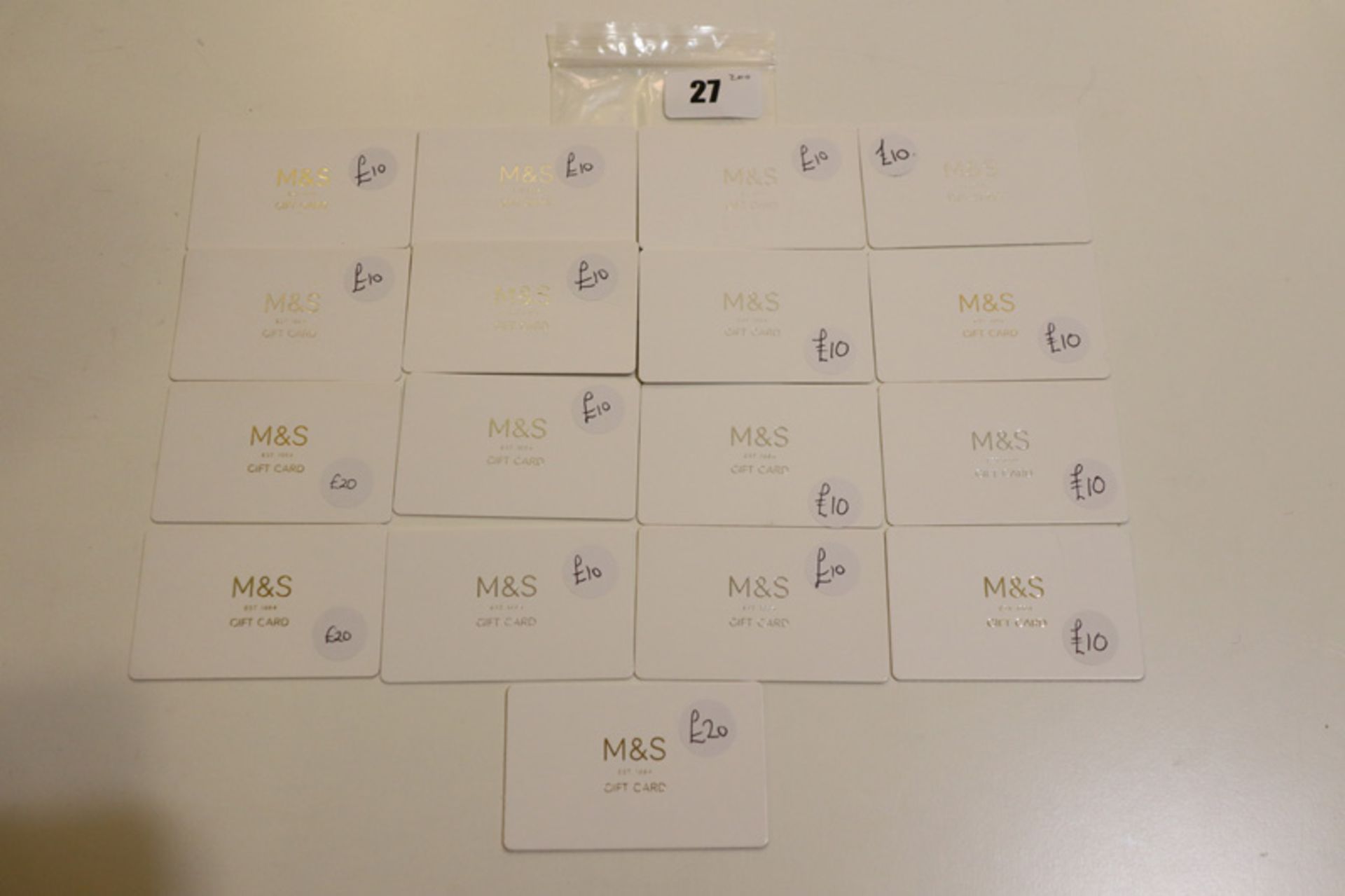 Marks & Spencer (x17) - Total face value £200