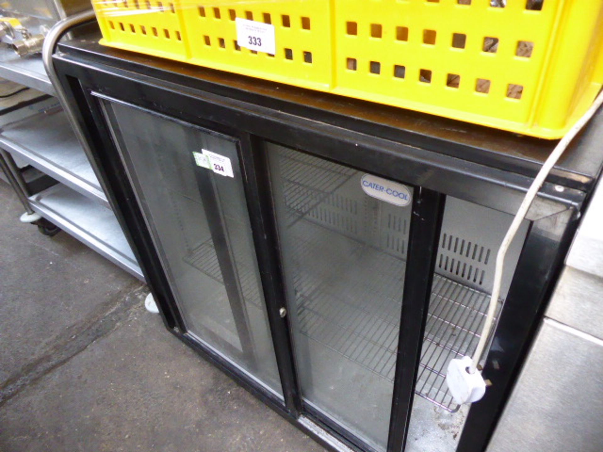 (68) 90cm Cater Cool under counter two door display fridge