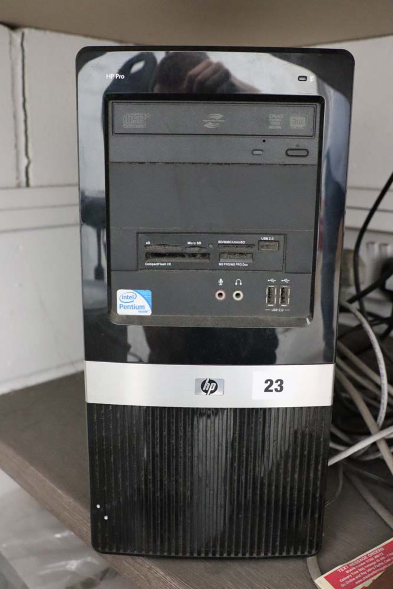 4 PC's including HP Pro, with monitor, keyboard and mouse and 3 HP Pro desk computer with monitor,