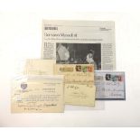 Benito Mussolini : A small archive of personal correspondence in the form of 3 postcards ( 2 dated