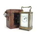 A late 19th/early 20th century carriage timepiece,