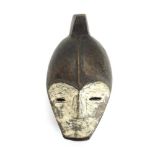 A mask with white pigment, Fang, Gabon, h.