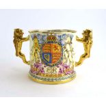 A Paragon two handled loving mug commemorating the coronation of King Edward VIII,