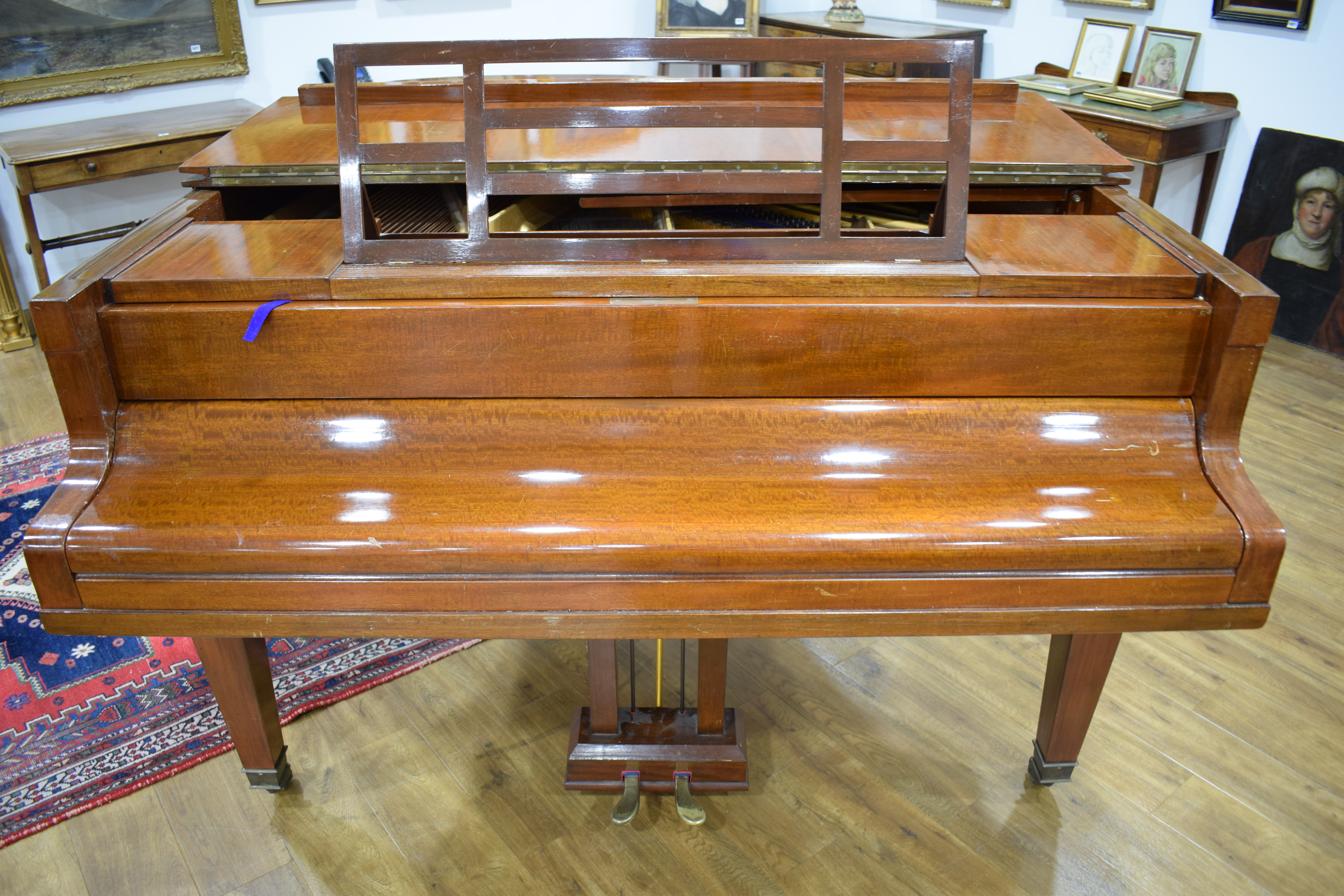 A Bluthner baby grand piano with a mahogany case, c. 1929, No. - Image 9 of 31