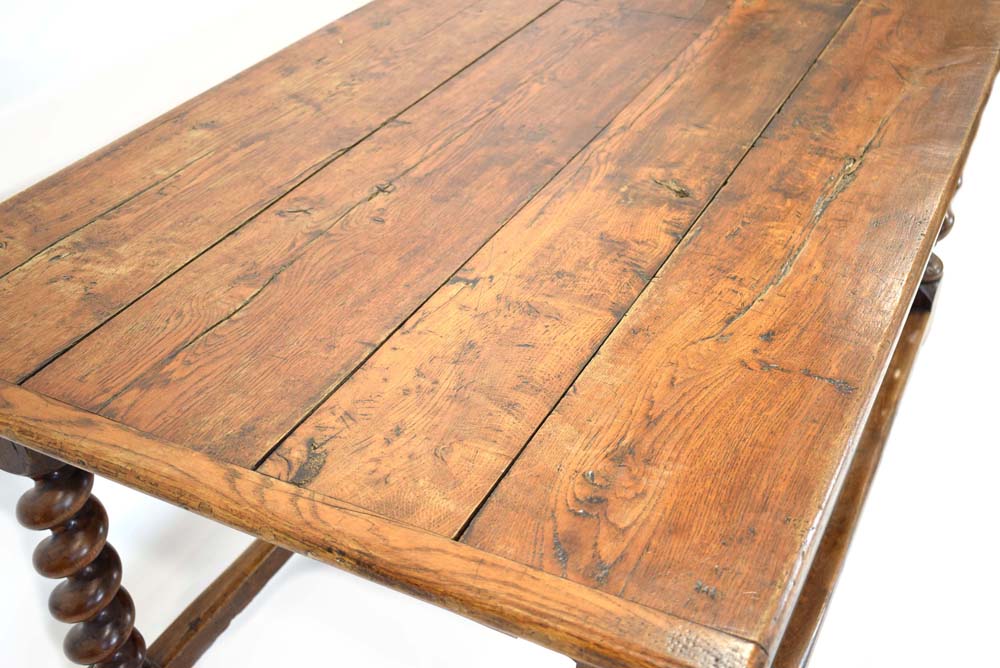 An oak refectorary table, - Image 4 of 10