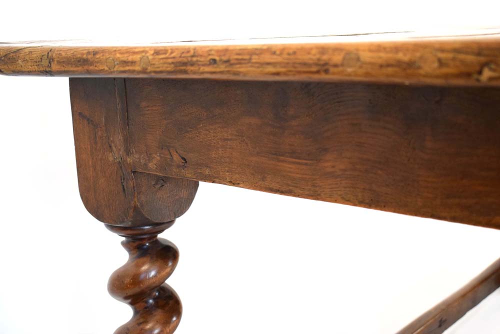 An oak refectorary table, - Image 7 of 10