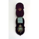 A Victorian metalware and yellow metal mounted Masonic Worshipful Master jewel for the City of