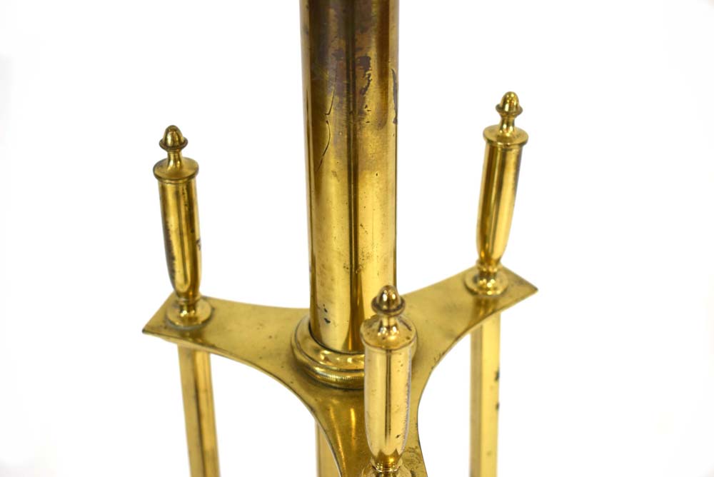 A brass standard lamp in the Arts & Crafts manner - Image 3 of 5