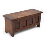 Apprentice Piece: an oak miniature coffer, w.