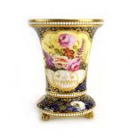 An early 19th century Spode spill vase of flared form,