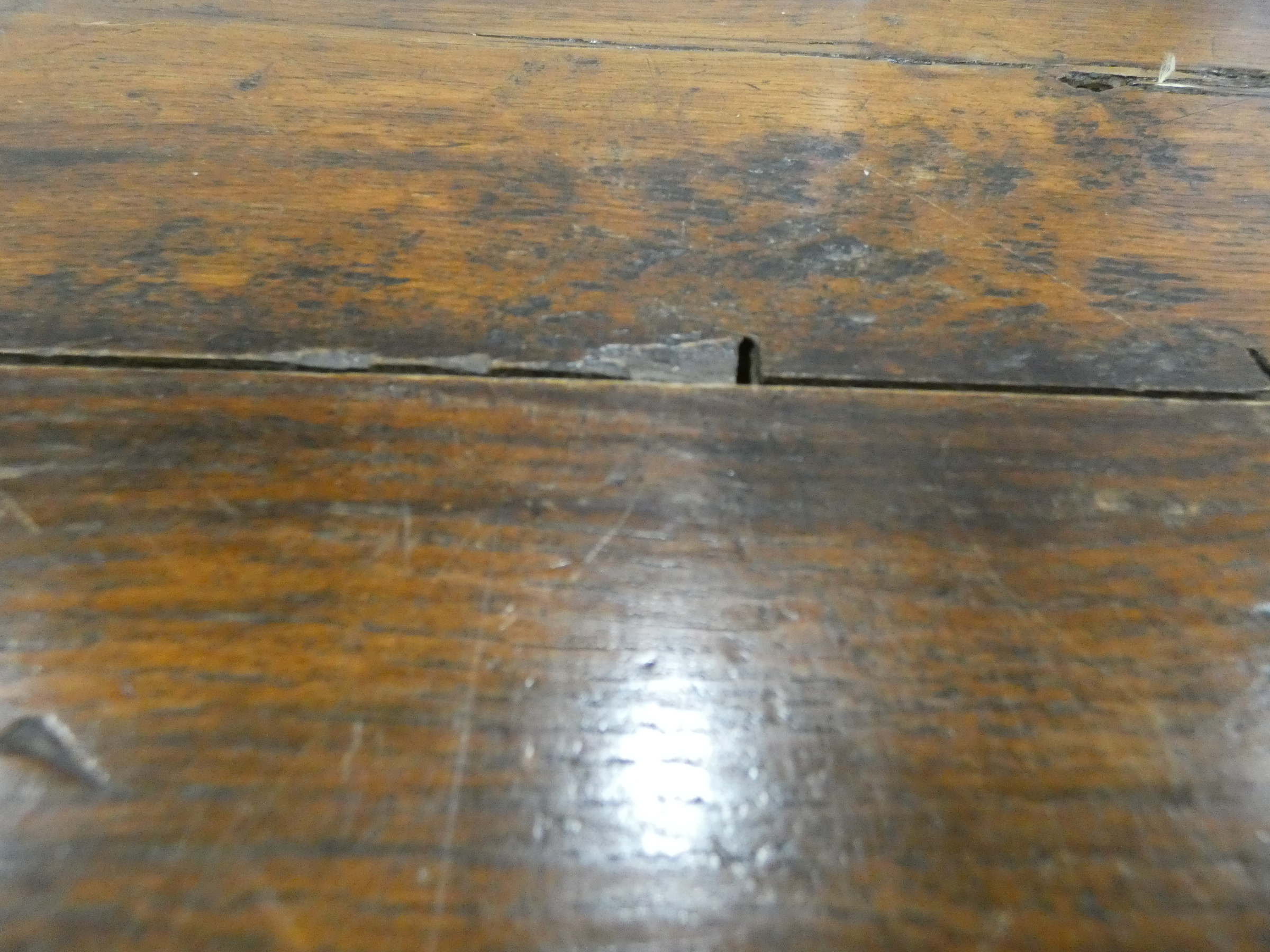 An oak refectorary table, - Image 9 of 10