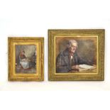 Henry Wright Kerr RSA RSW (1857-1936), A study of a elderly gentleman reading, signed, watercolour,