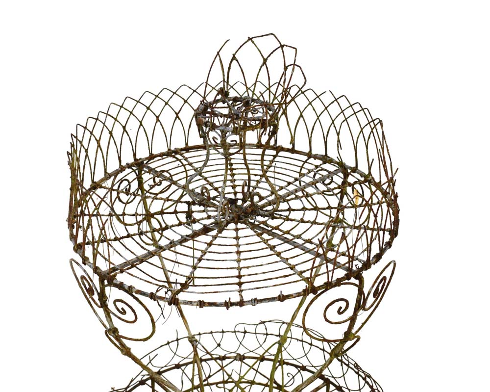 A wirework two-tier garden stand, h. - Image 2 of 2