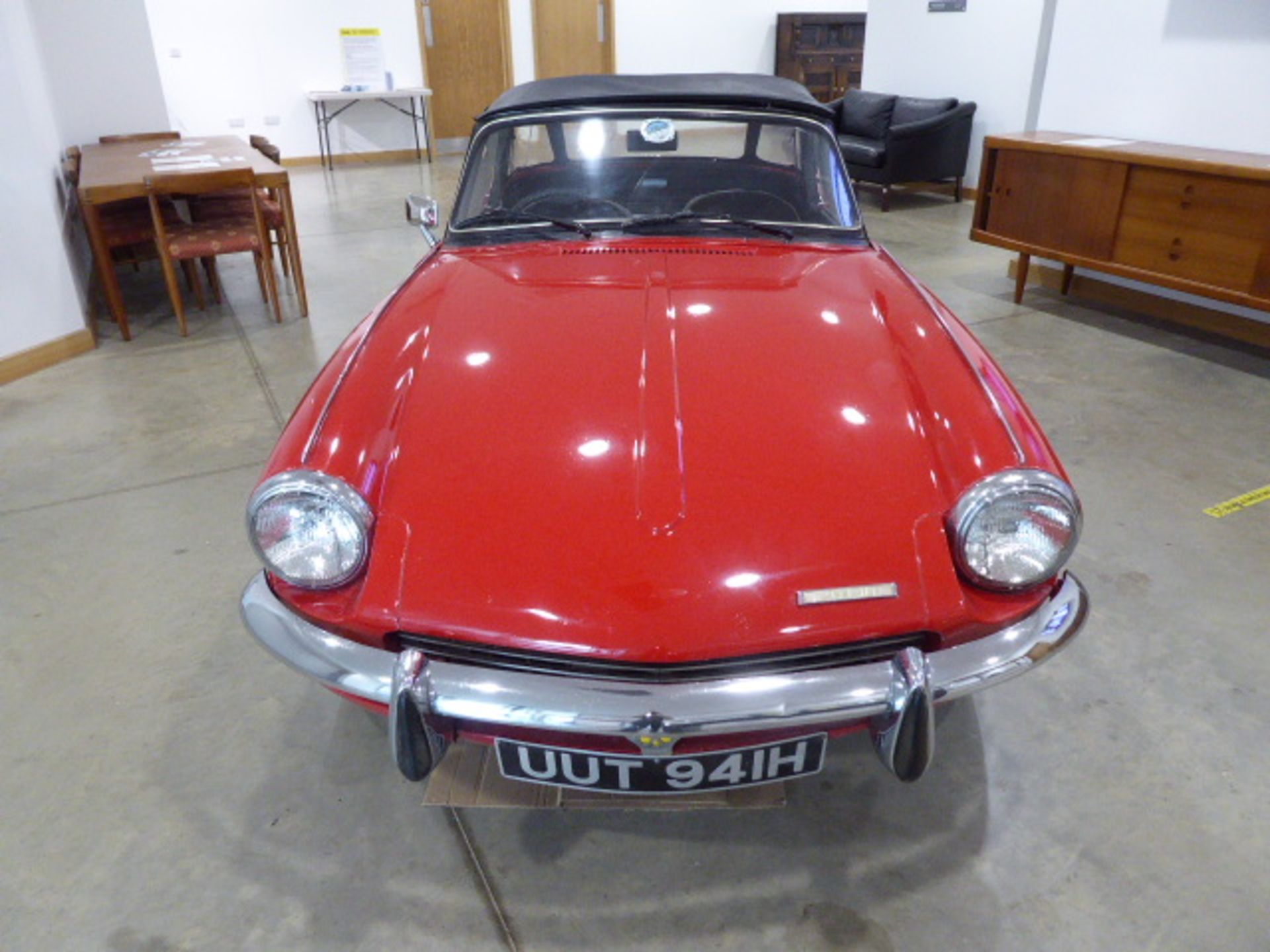 UUT 941H (1970) Triumph Spitfire (MK III), 1.3L petrol in red MOT: N/A (last July 2008)