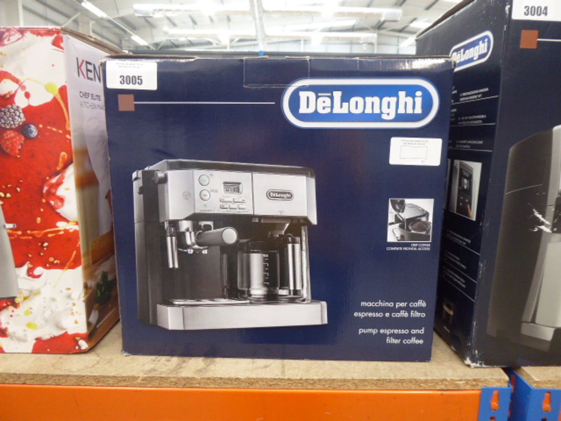 Boxed Delonghi coffee dispenser