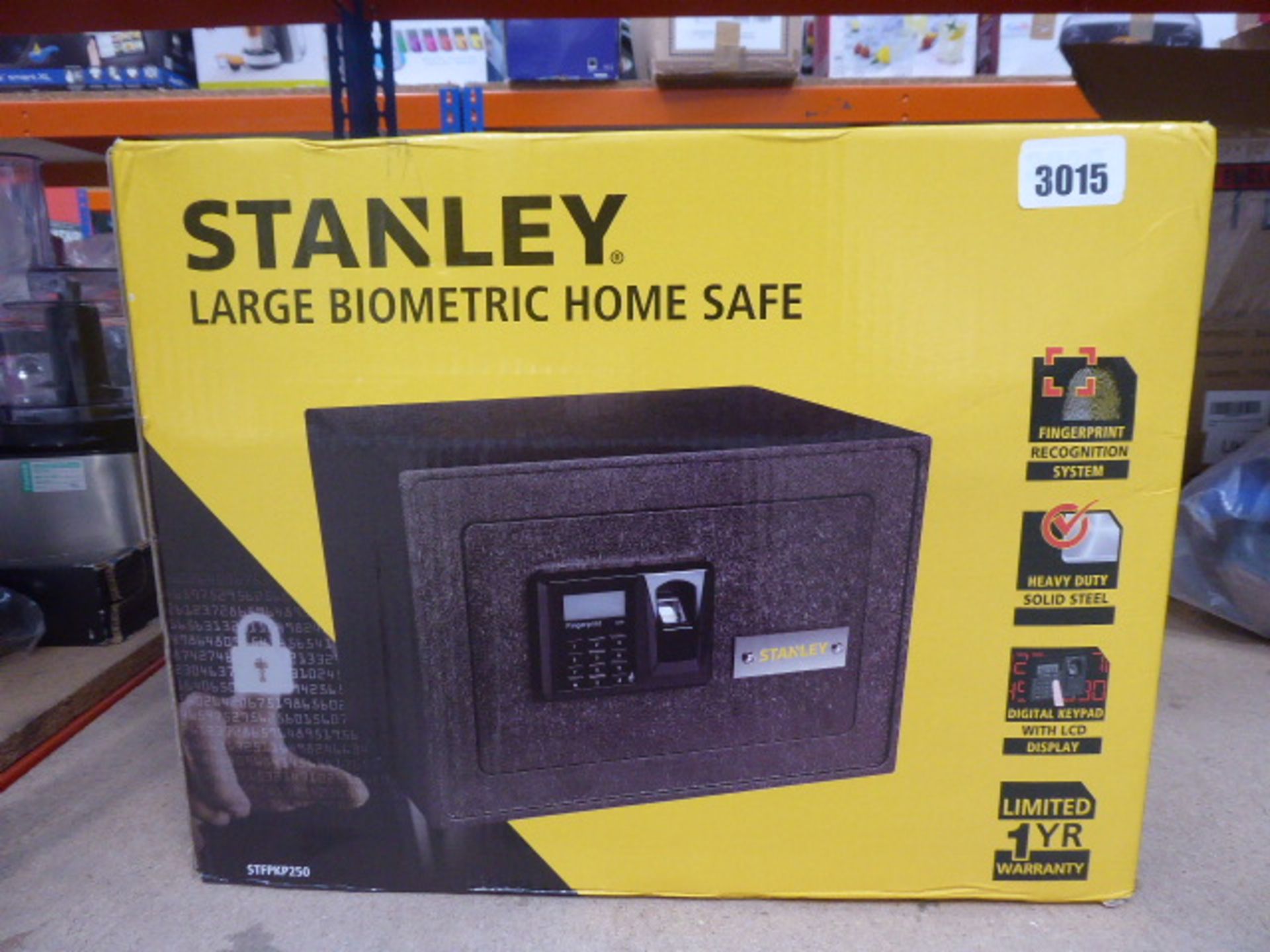 3029 Boxed Stanley large biometric home safe