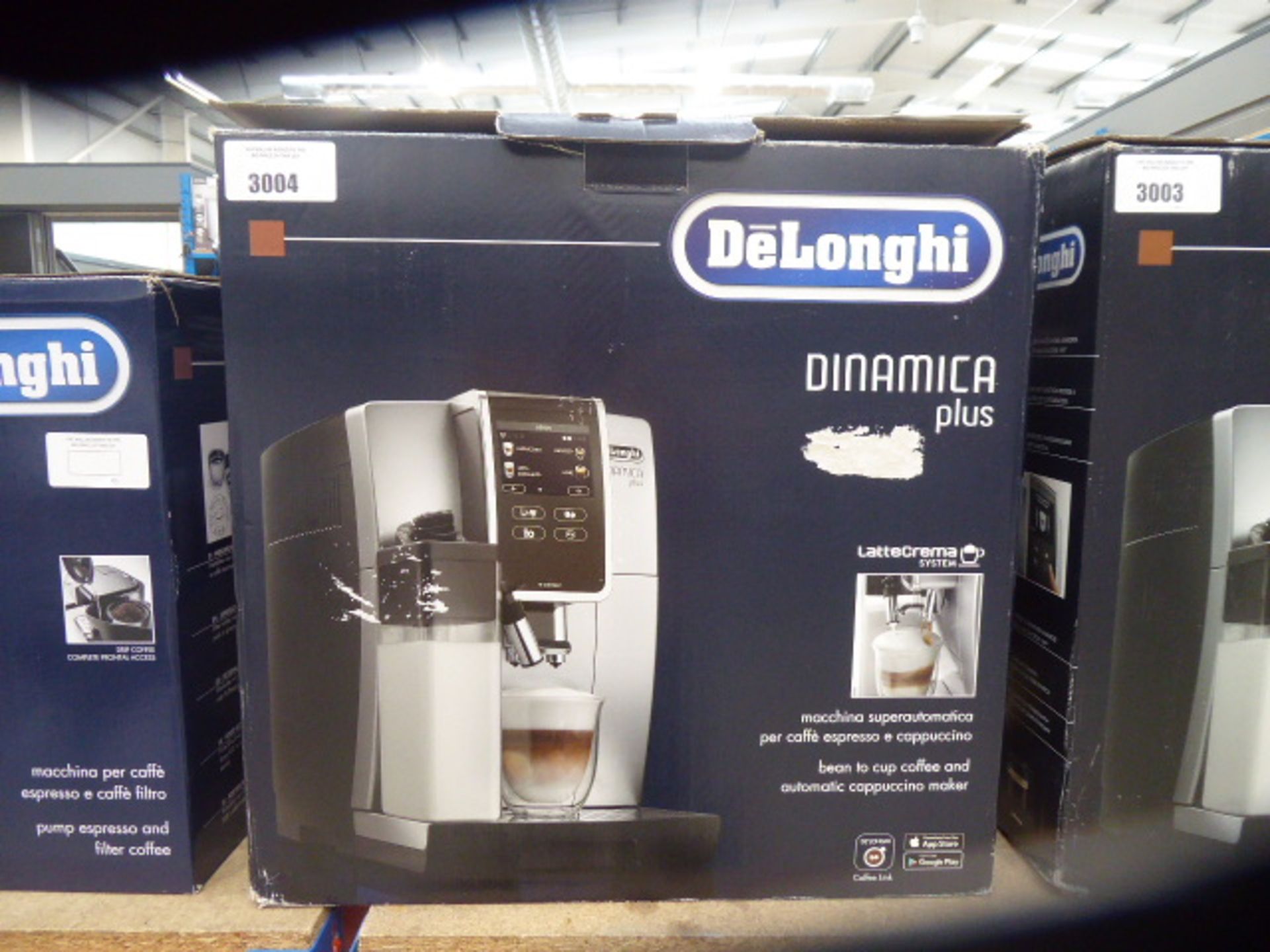 Boxed Delonghi Dinamica Plus Latte Crema system