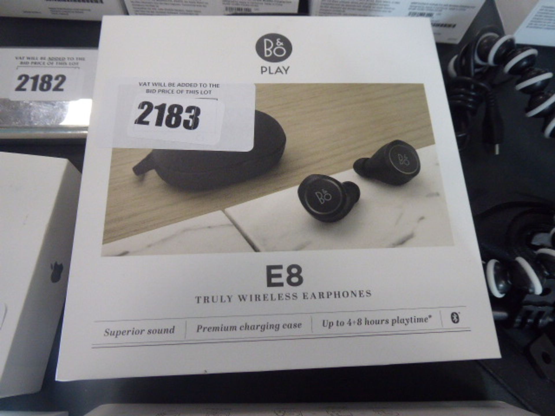 Bang & Olufsen Beoplay E8 True Wireless earbuds with wireless charging case and spare eartips