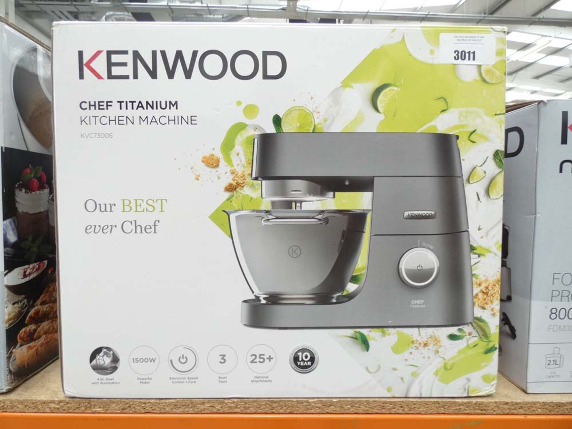 (102) Boxed Kenwood chef titanium kitchen machine