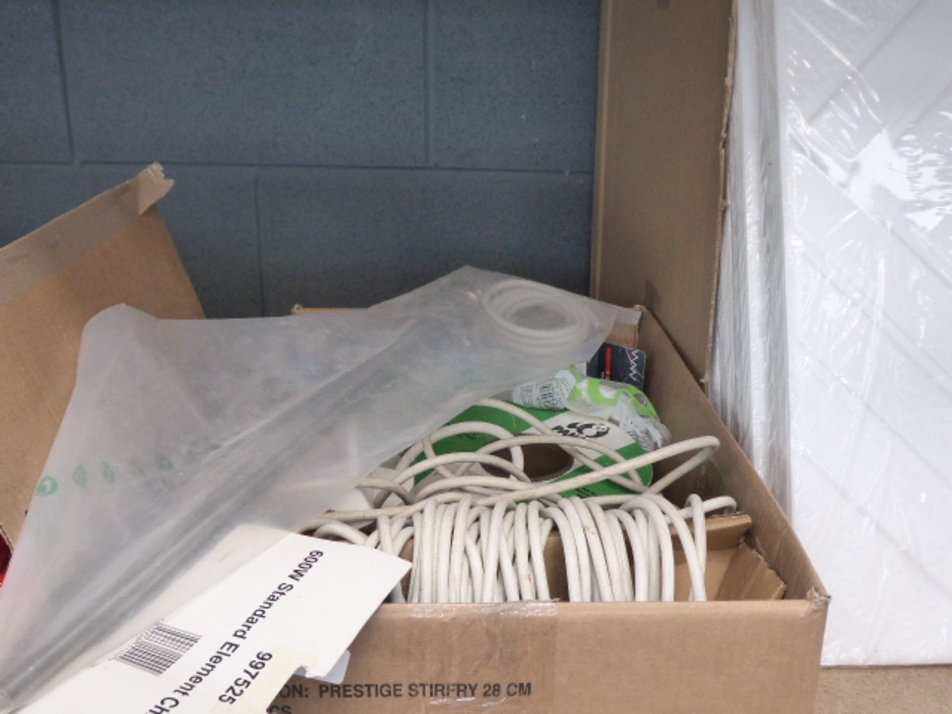 Box of electrical items and an element