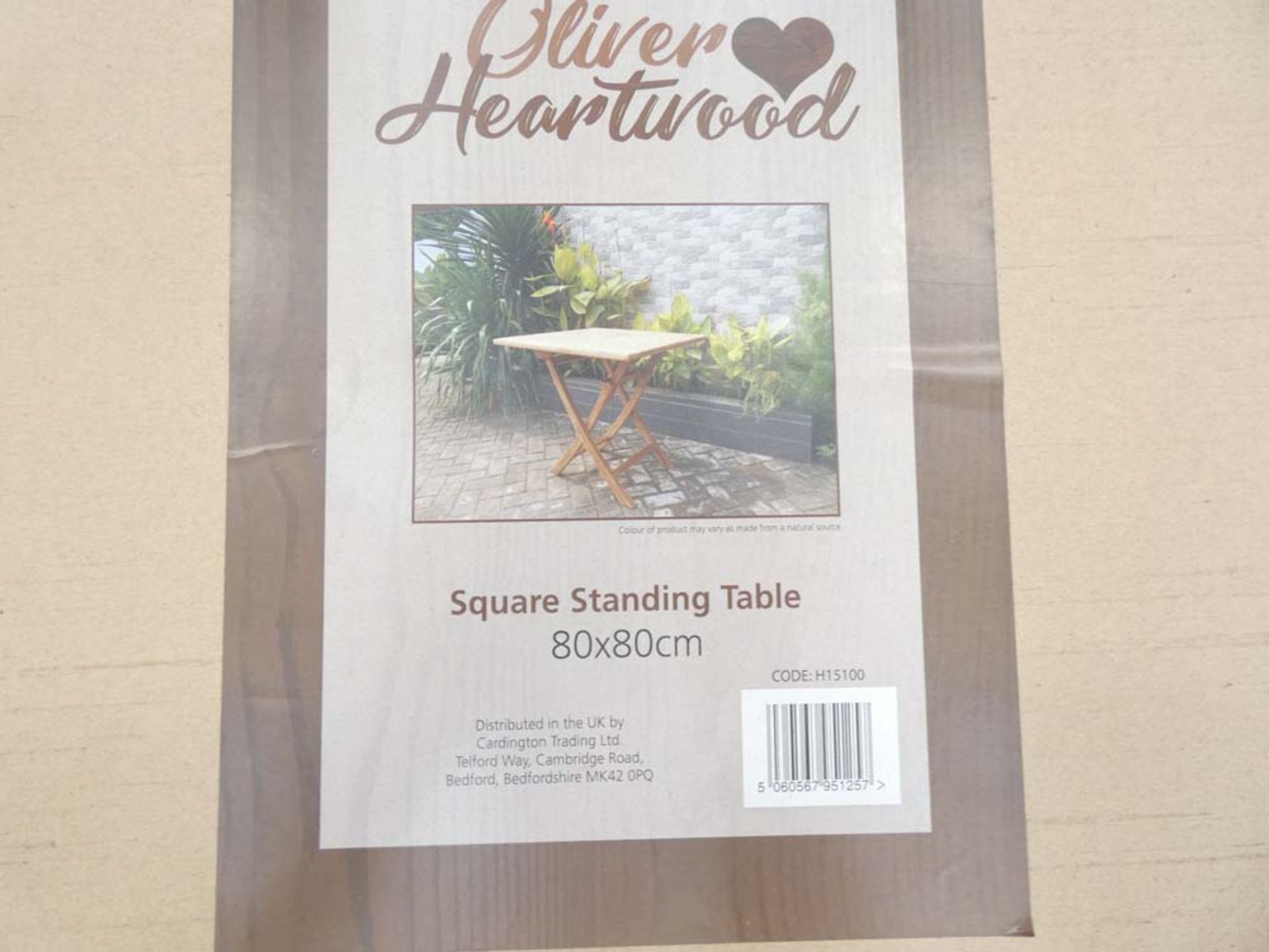 4288 Boxed square fold up garden table - Image 2 of 2