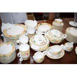 Dinner service by Expressions in Edenfield pattern to include plates, cups, saucers, tureens, etc