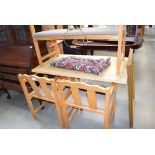 Melamine topped kitchen table with 2 chairs and a bench