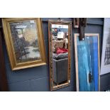 William Morris style framed rectangular mirror