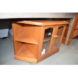 Corner TV unit with glass doors