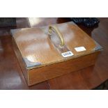 Oak concertina cigar box