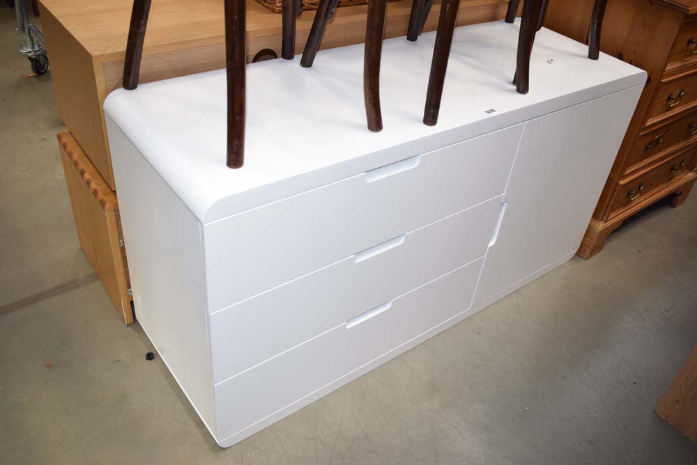 Harveys Furniture white gloss cabinet