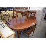 5271 - 1970's/1980's dining table and 5 chairs (collector's item, see soft furnishings policy)