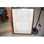 Framed and glazed indenture